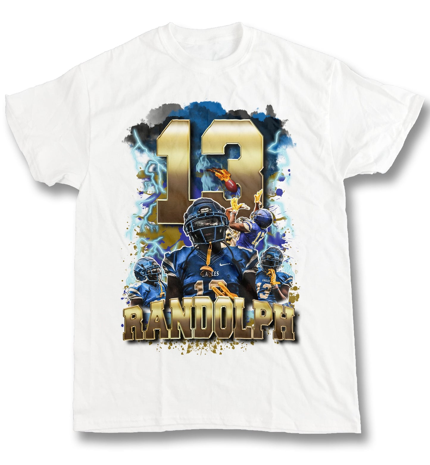 Personalized Football Picture T-Shirt for Game Day, Custom Photo Shirt, Senior Gift, Football Mom, Dad, Sister, Aunt and Brother, up to 5XL
