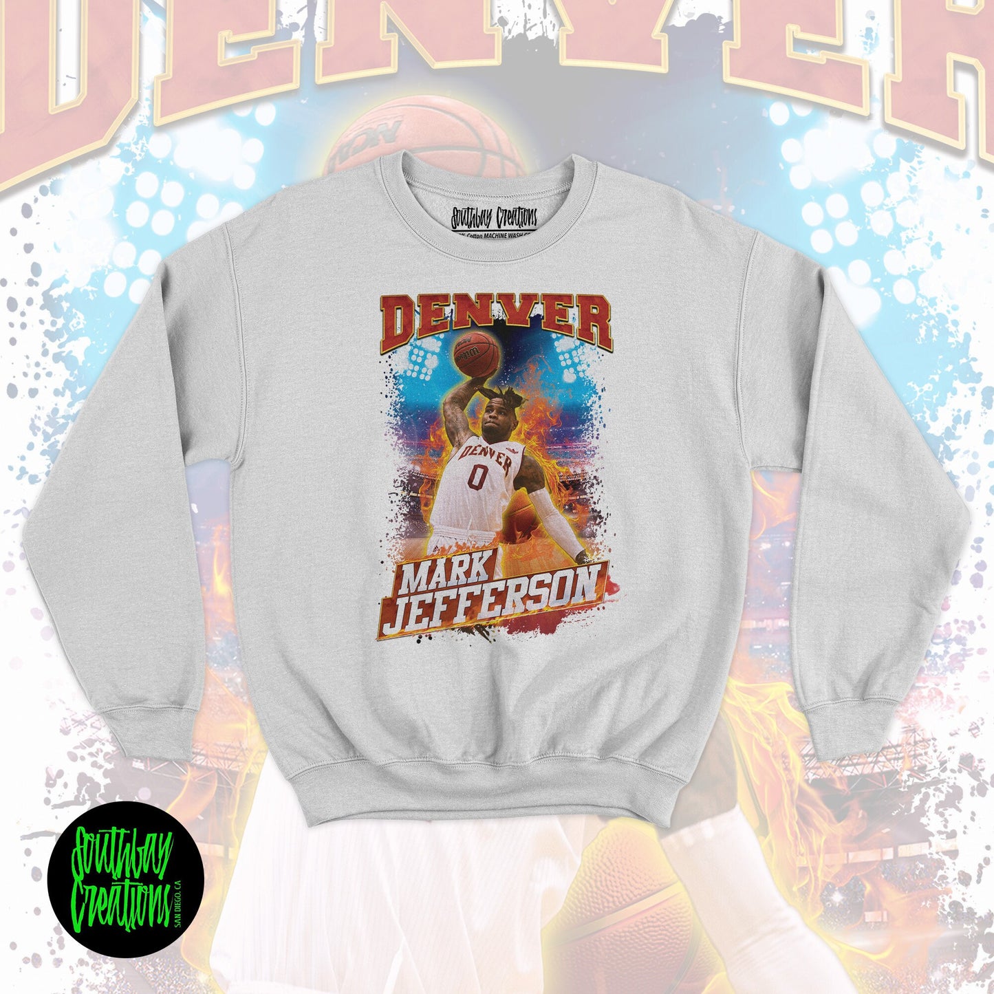 Personalized Basketball Picture Sweatshirt for Game Day, Custom Photo Crewneck, Senior Gift, Basketball Mom, Dad, Sister, Aunt and Brother