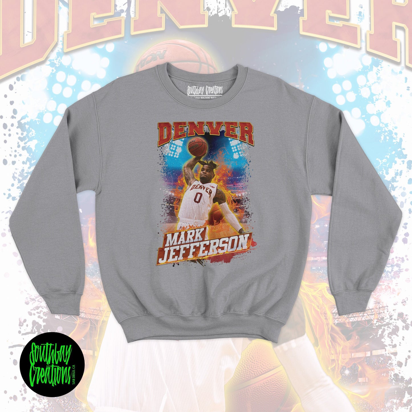 Personalized Basketball Picture Sweatshirt for Game Day, Custom Photo Crewneck, Senior Gift, Basketball Mom, Dad, Sister, Aunt and Brother