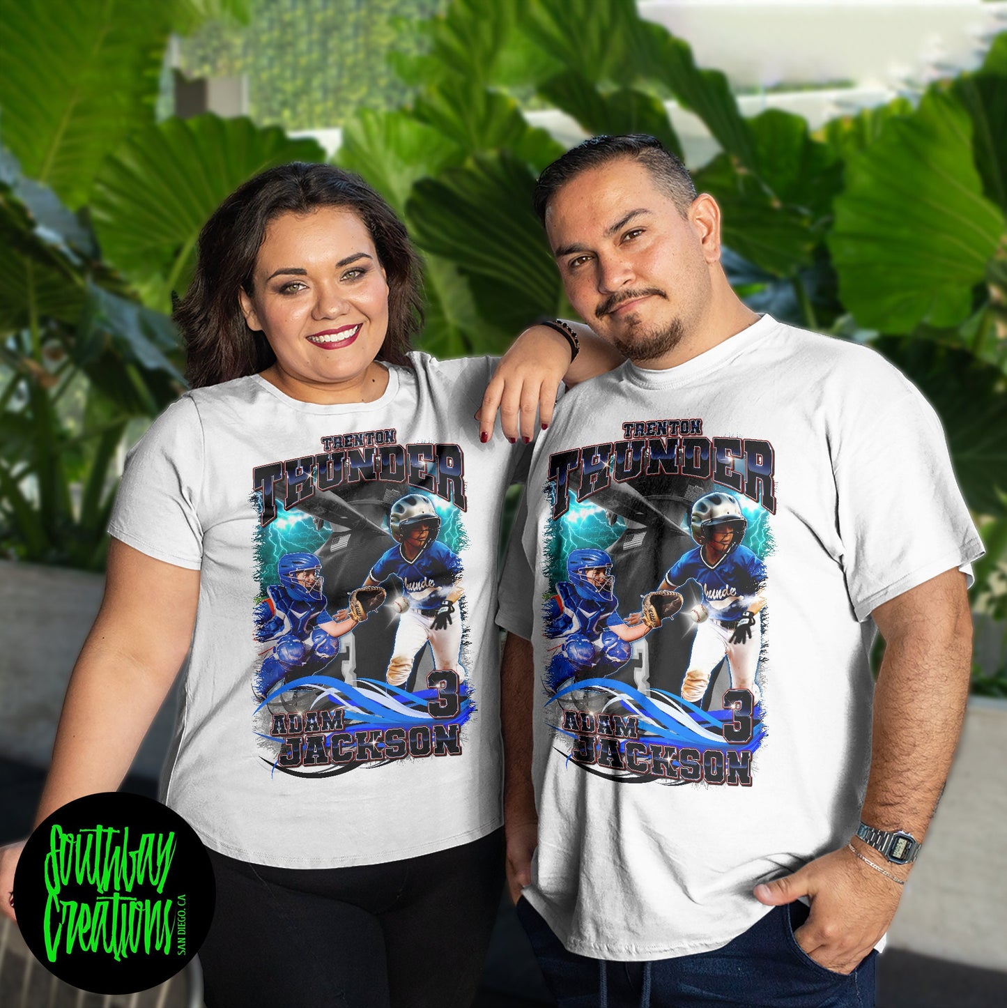 Personalized Baseball Softball Picture T-Shirt for Game Day Custom Photo Shirt Senior Night Gift, Gift for Mom Dad - Plus Sizes 4XL & 5XL