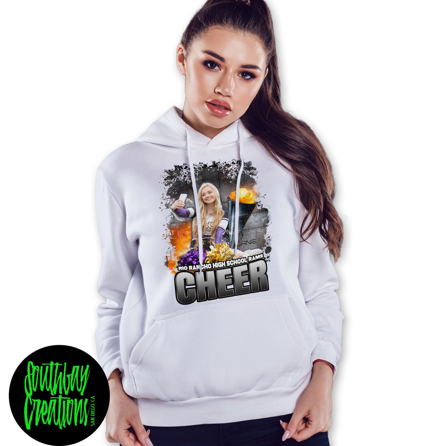 Custom Cheerleading Photo T-Shirt for Family and Friends - Personalized Senior Cheer Shirt in XS-5XL Sizes - Ideal for Game Day!