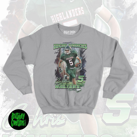 Personalized Football Picture Sweatshirt for Game Day, Custom Photo Crewneck, Senior Gift, Football Mom, Dad, Sister, Aunt and Brother